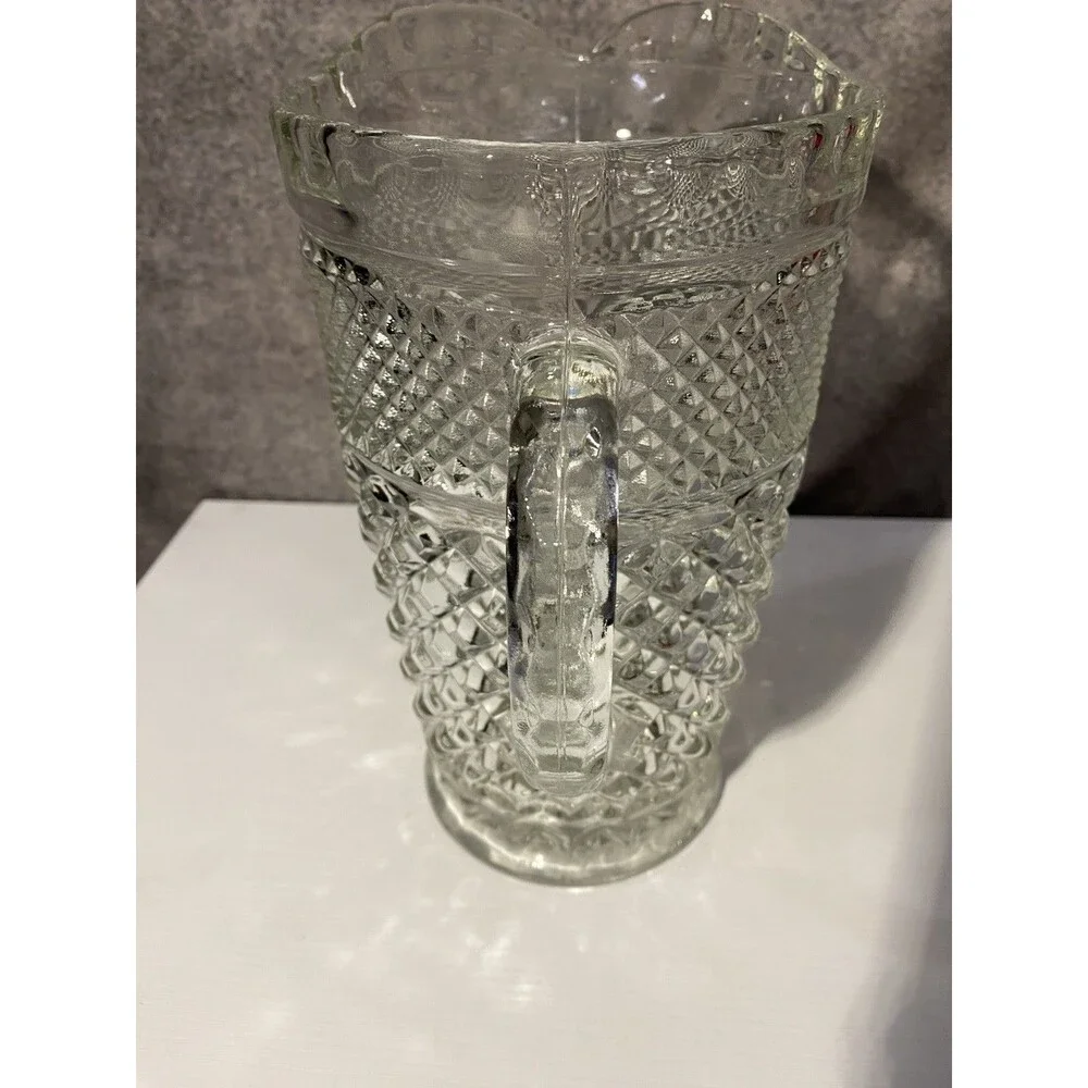 Vintage Anchor Hocking Wexford Glass Pitcher 9